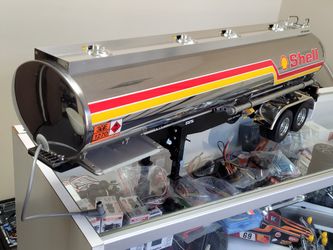 Tamiya R/C 1/14 Shell Fuel Tank Tanker Trailer 56303 +Light Kit +