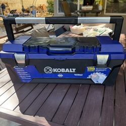 KOBALT Heavy-Duty Tool Box with Organizer Tray