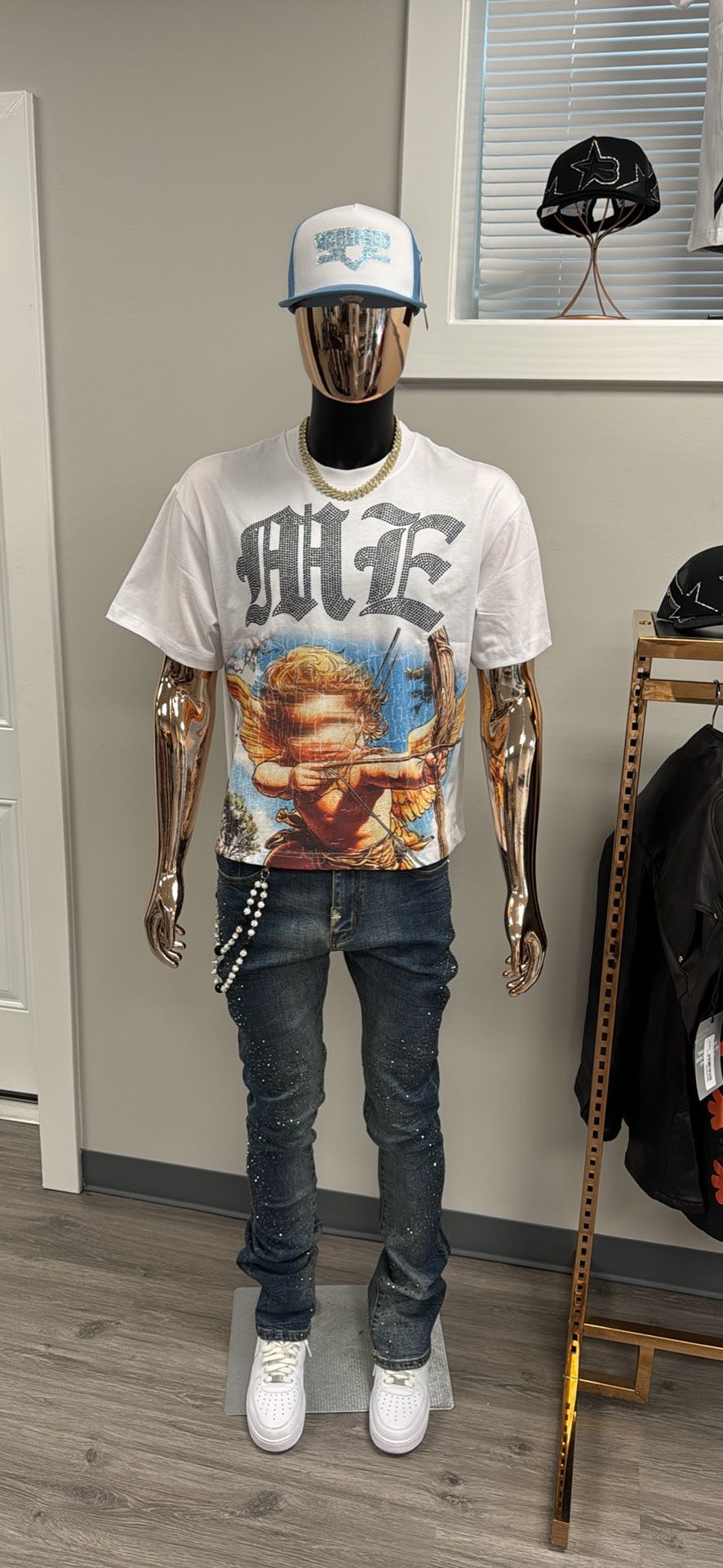Mens Jeans T Shirt Hat Nice Outfit