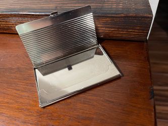 Polished Metal Business Card Holder