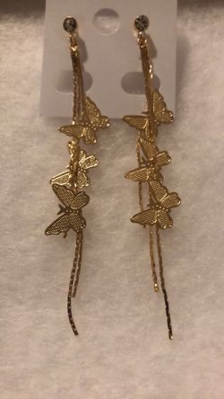 Butterfly 🦋 earrings ❤️gold plated