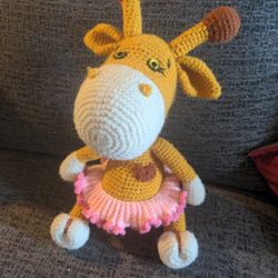 Handmade Crochet Giraffe Stuffed Animal Plush Plushie