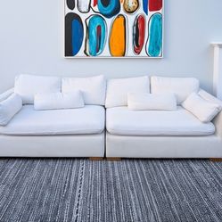 Interior Define Custom Modular Sofa – Crisp White – Deep Seated / Oversized
