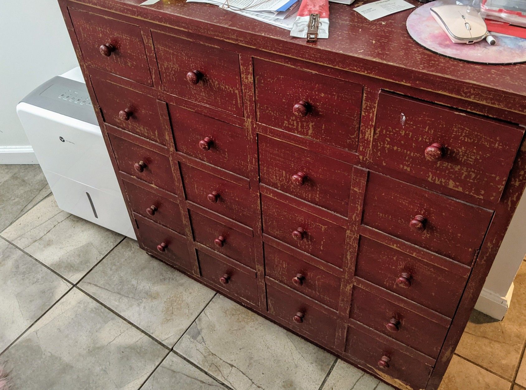 Faux Chinese medicine cabinet