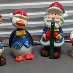 GIANT 17" BOBBLEHEADS!!! PAPER MACHE CHRISTMAS 