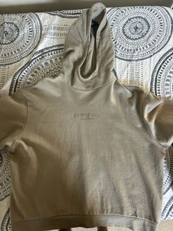 Beige Streetwear Hoodie - Large