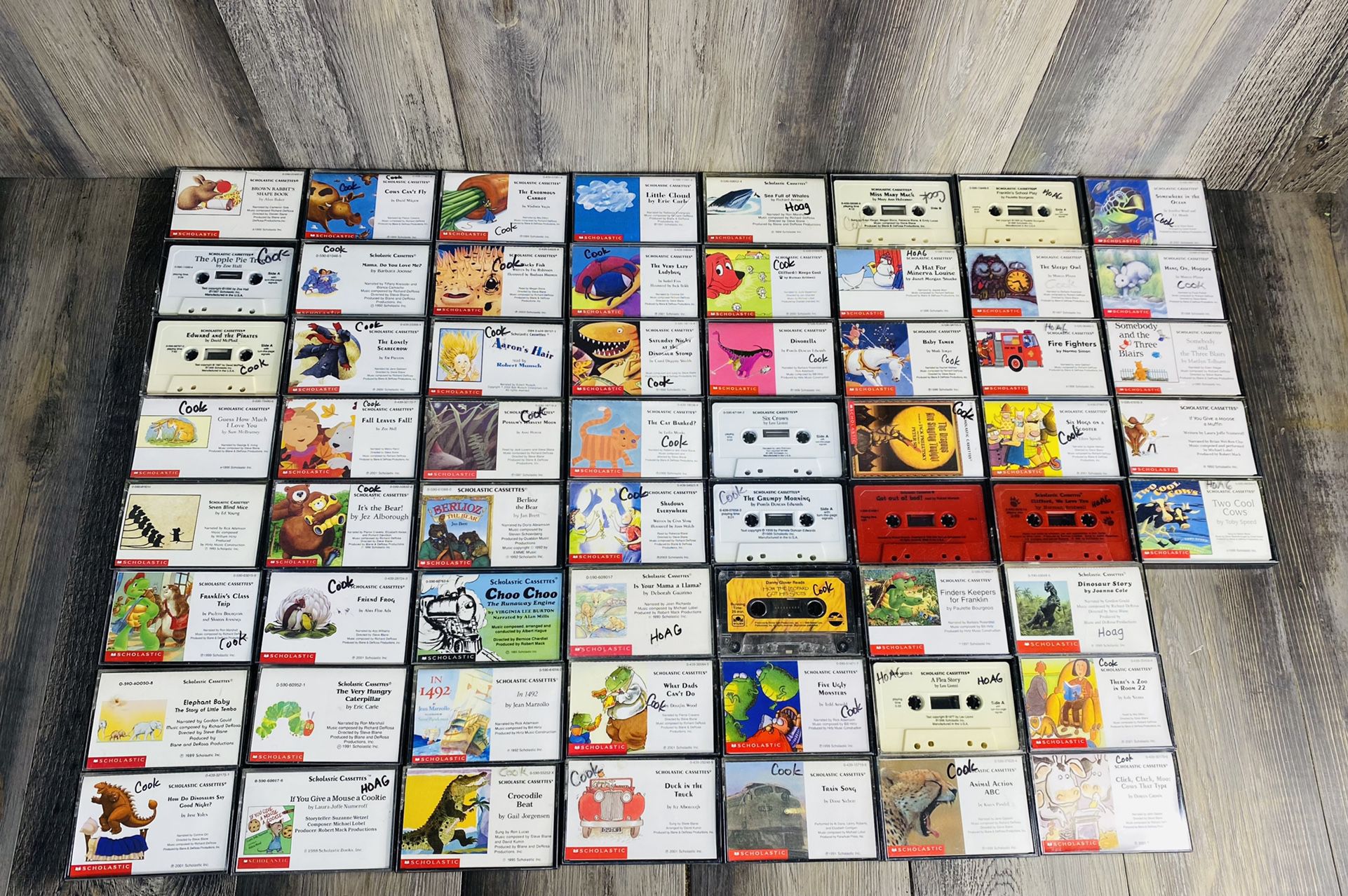 Lot of 61 Scholastic Kids Child’s Story Book Audio Cassette Tapes Classroom VTG