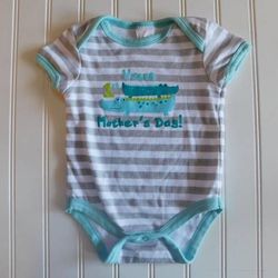 Baby Boy 6-9 Months HAPPY 1ST MOTHERS DAY Alligator Bodysuit Shirt Top