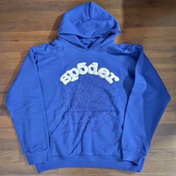Blue Sp5der Spider Spyder Hoodie 