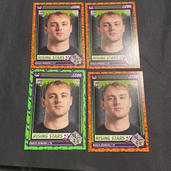 Brock Bowers Rookie 4 Card Score-A-Treat Lot #8 Green Bats And Orange Pumpkins