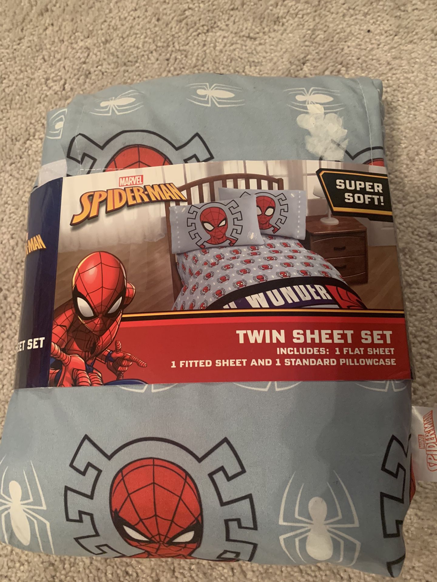 Brand new Spider-Man twin sheet set