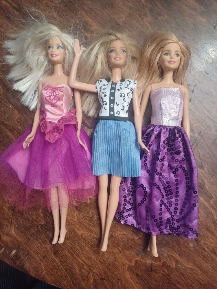Lot#2 Barbie Dolls By Mattel
