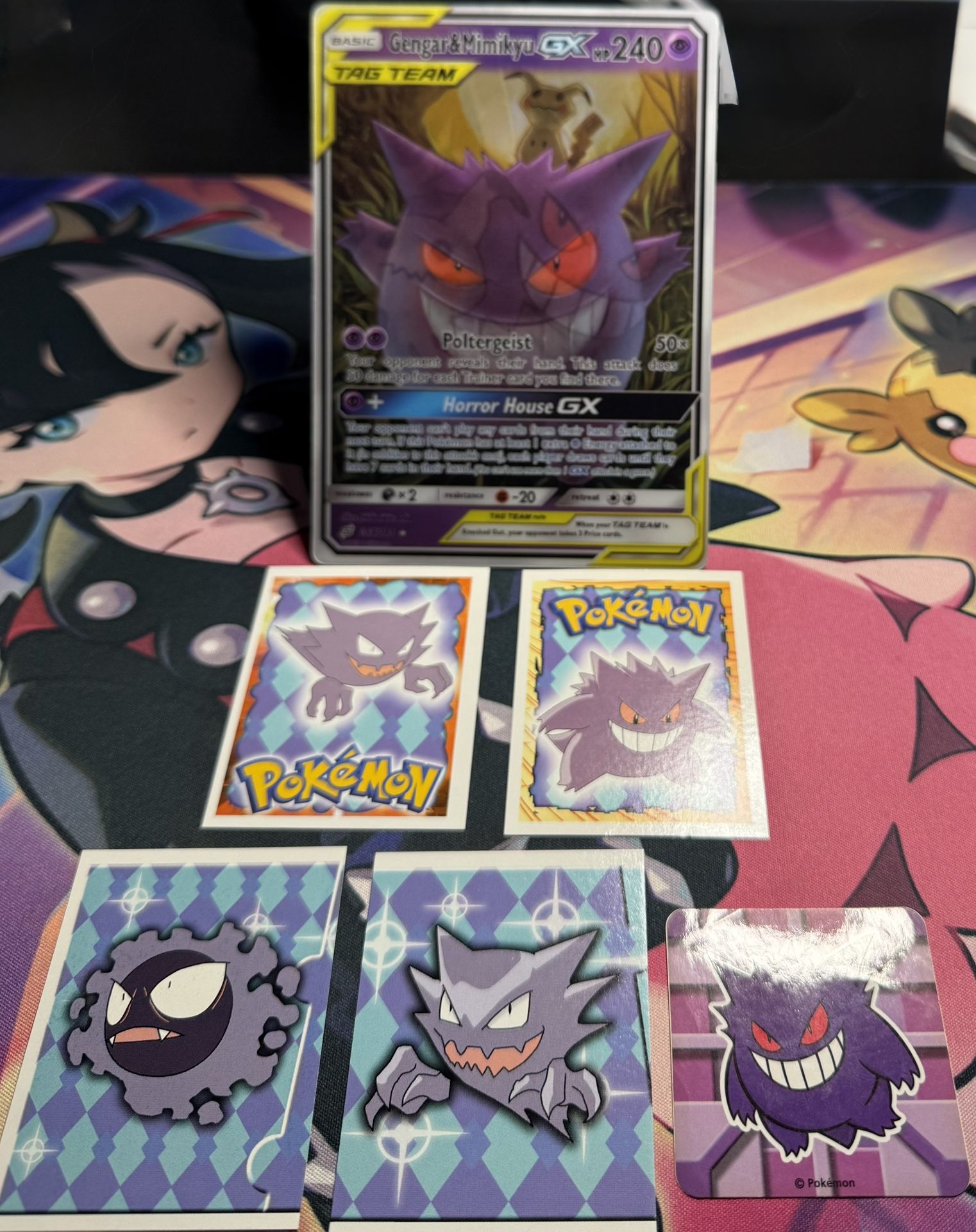 Pokemon Gengar Lenticular & Sticker Lot