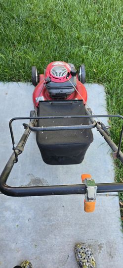 Red Gas Push Lawn Mower with Bag