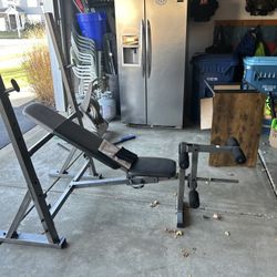 Golds Gym Bench w/weights