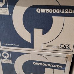 Quantum Audio 12" Subwoofer Pair Brand New 