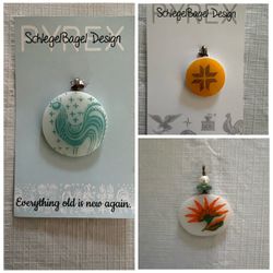 Vintage Pyrex pendant