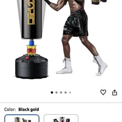LEKÄRO Freestanding Punching Bag with Boxing Gloves, Heavy Boxing Bag with Stand for Adult Kids, Standing