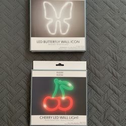 LED Wall Lights Butterfly And Cherries