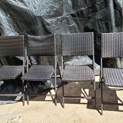4 Folding Bistro Chairs 