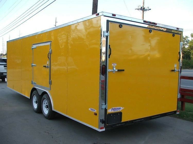 ENCLOSED VNOSE TRAILERS ALL SIZES AND COLORS 20FT 24FT 28FT 32FT IN STOCK FREE DELIVERY