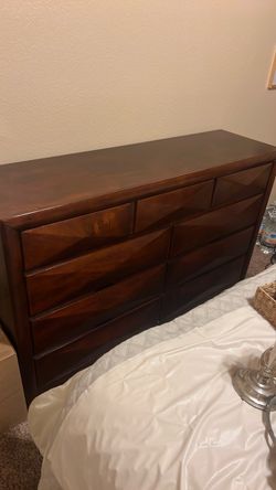 Dark Wood 9-Drawer Dresser