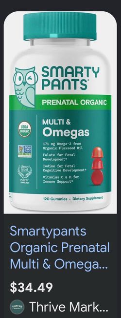 Smarty Pants Prenatal Organic vitamins