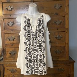 (N120) Womans Tunic Top  Embroidered Size 14 NWTS 