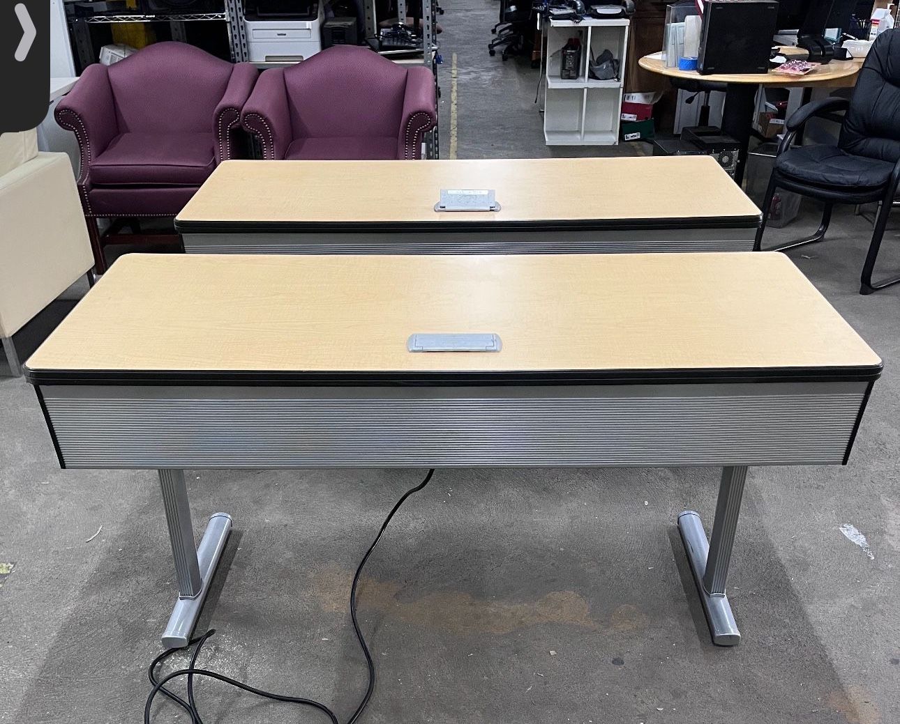 Steelcase Vecta Desks Training Classroom Tables With Power Office Furniture