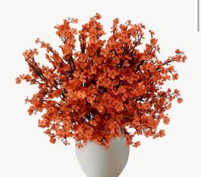 Baby breath artificial flowers color orange - 60 stems