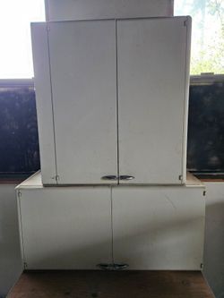 Two metal cabinets