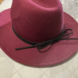 Women’s Burgundy Fedora 