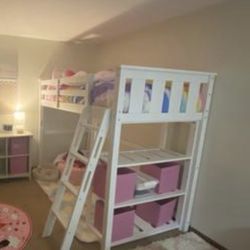 Twin Loft Bed White 