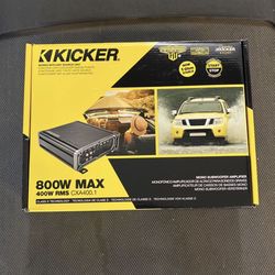 Kicker 800 watts amplifier 1 channel bass amplifier 400 RMS CXA400.1