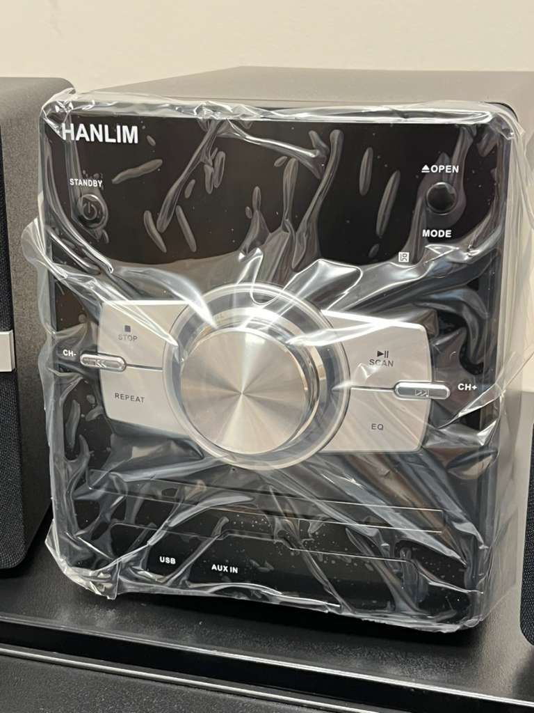 Home Stereo System with CD Player, FM Radio, Bluetooth, AUX in, USB in, Earphone Jack, Remote Control Included, 30W HiFi Shelf Stereo System