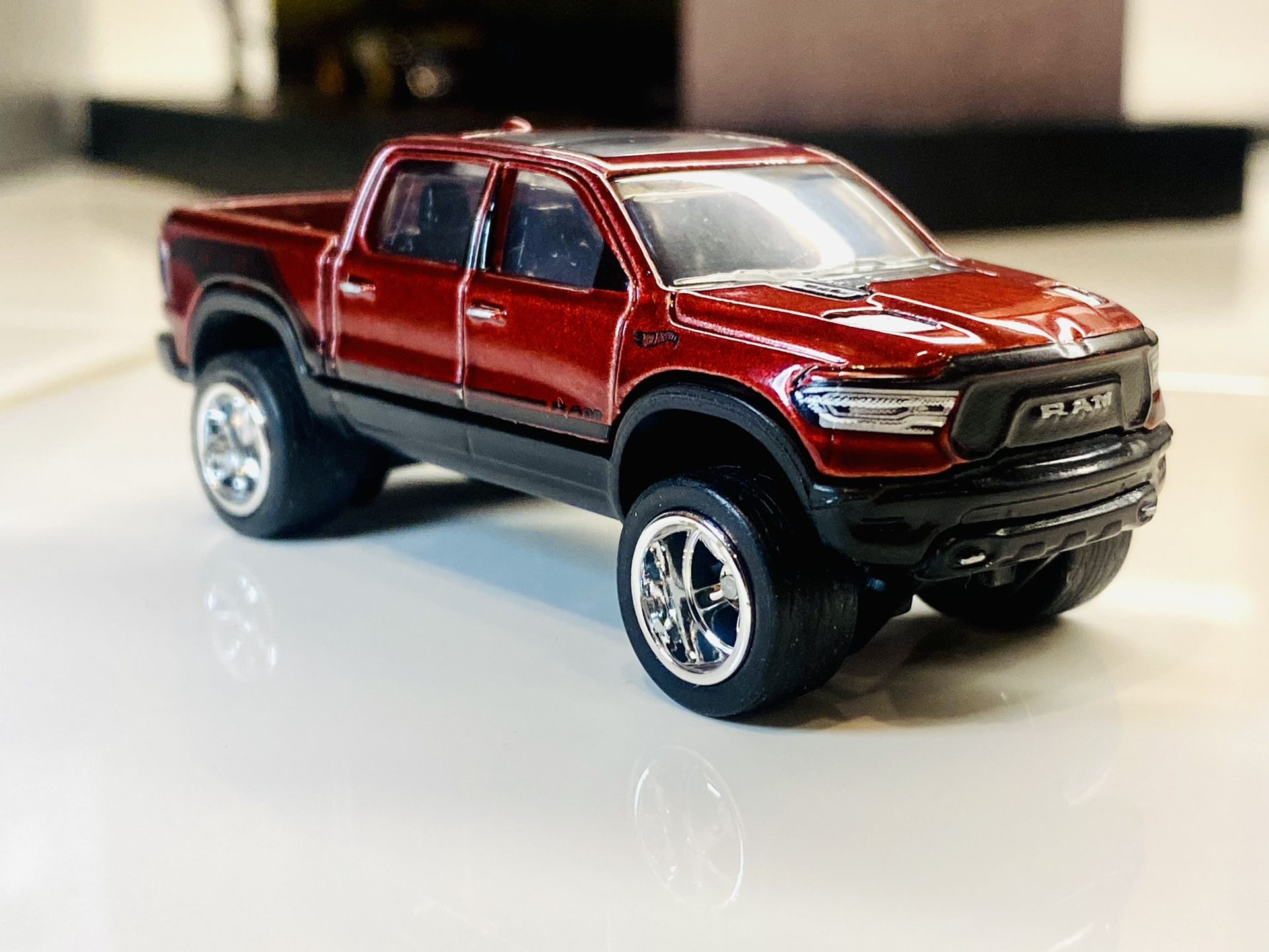 🔥Hot Wheels 2020 Dodge Ram 1500 Rebel Custom Premium Real Riders Rubber Tires