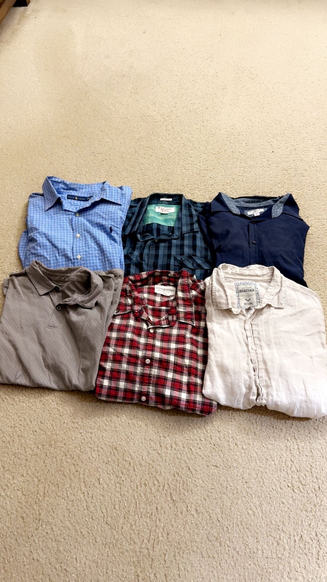 6 XXL Men’s Collared Shirts – Excellent Condition!