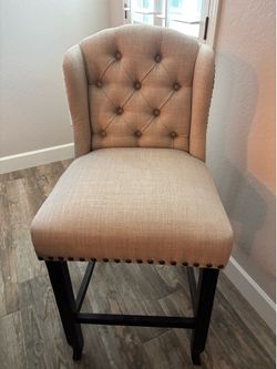 Bar height farmstyle stuffed bar stool set
