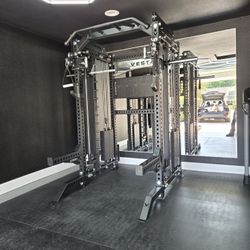 Vesta Pro Series 3in1 Squat Rack | 400lb Weight Stack | Front Smith Barbell | Commercial Grade | Adjustable Pulley System | FREE DELIVERY🚚 