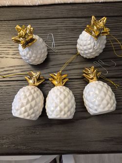 Ceramic Pineapple Ornaments