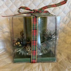 Vintage New Pier 1 Imports Holiday Forest Candle Gift Set 