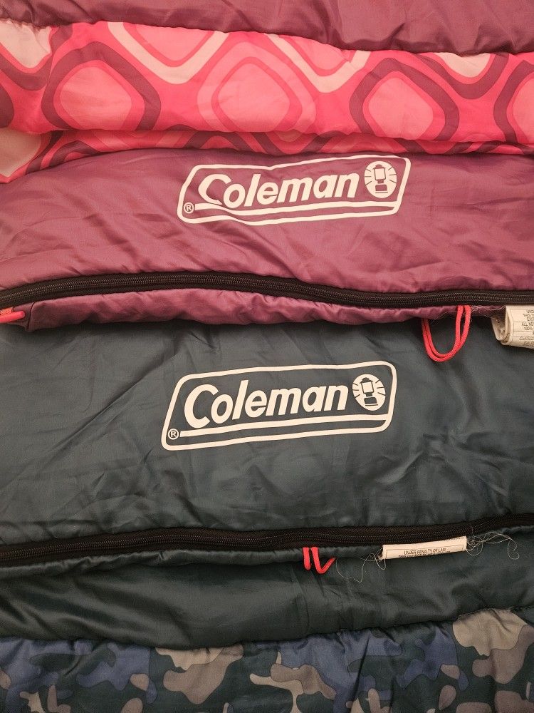 2 Child Sleeping Bags Coleman