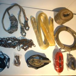 Various Straps, Cables and Chains
