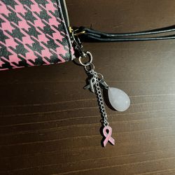 New Breast Cancer Awareness Purse Bag Charm Zipper Pull