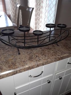 Heavy metal candle holder