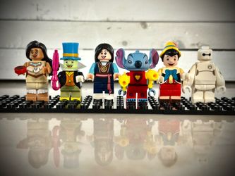 6 Lego Custom Disney Minifigures