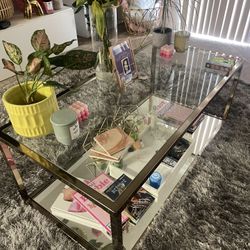 Gold & Glass Coffee Table