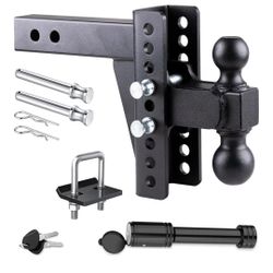 Brand NEW in the box Adjustable Drop Hitch for 2 Inch Receiver, Heavy Duty Towing Hitch with 2" & 2-5/16" Dual Balls, 6" Drop/Rise Ball Mount, 20,000 