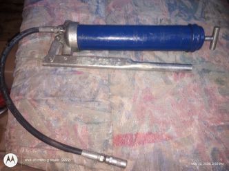 Blue grease gun