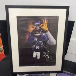 Justin Jefferson Framed Poster